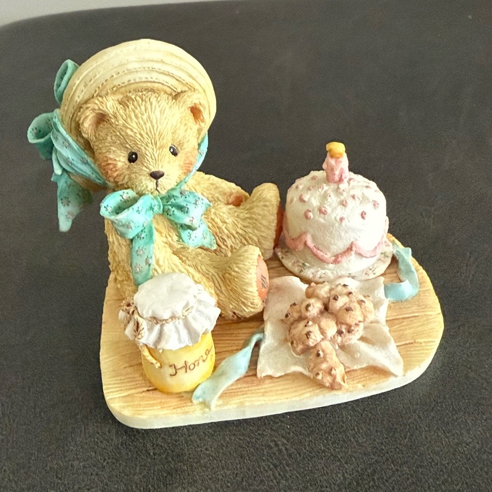 Cherished Teddies Anna Figurine in Cream and Mint